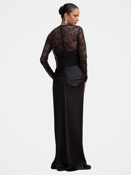 Forever New Petite Jayde Lace Bodice Maxi Dress, Black - view 2, Black