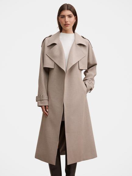 Forever New Maya Trench Coat, Neutral Set, Neutral Set