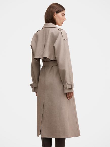 Forever New Maya Trench Coat, Neutral Set - view 2, Neutral Set