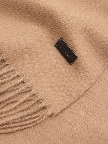 Mango Fringed Edge Scarf - view 2, Camel