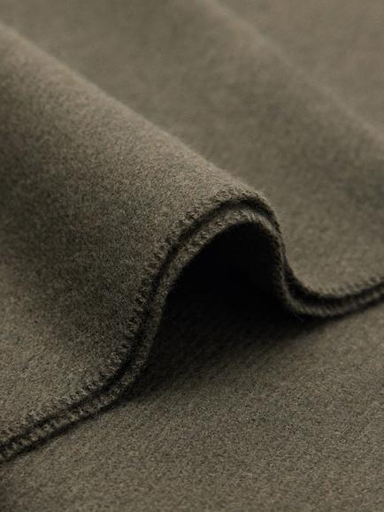 Mango Fringed Edge Scarf - view 2, Khaki