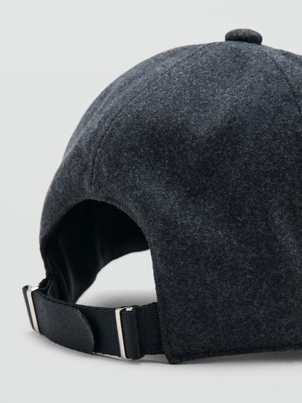 Mango Wool Rich Cap - view 2, Navy
