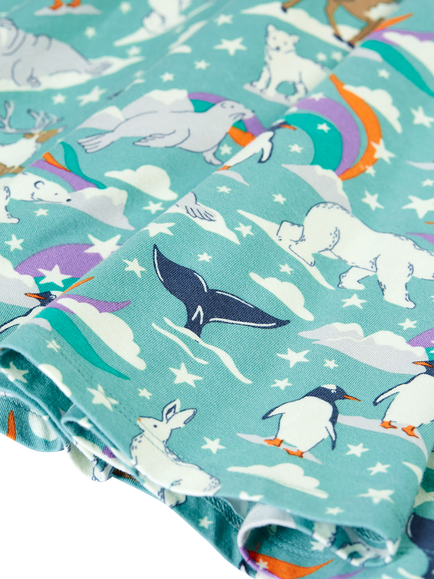 Frugi Kids' Sofia Polar Skater Dress, Multi - view 2, Multi