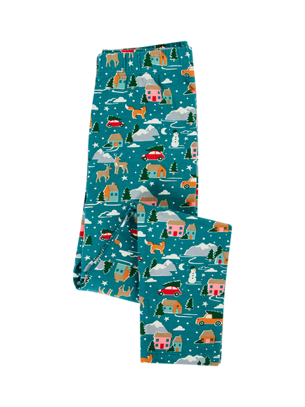Frugi Kids' Libby Printed Leggings, Winter Drives, Winter Drives