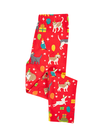 Frugi Kids' Libby Animal Print Leggings, Pet Paw-ty, Pet Paw-ty