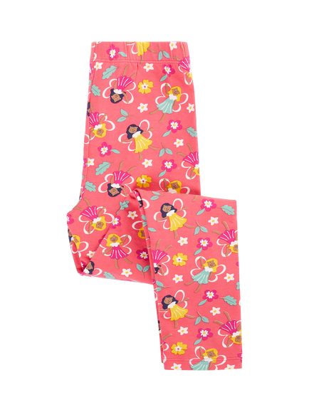 Frugi Kids' Libby Fairy Print Leggings, Fairy Flutter, Fairy Flutter