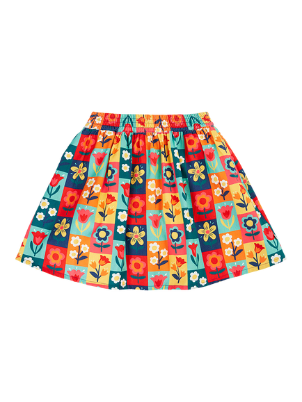 Frugi Kids' Marta Woven Twill Skirt, Multi, Multi