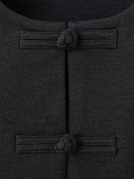 Mango Chaleco Sleeveless Knot Front Waistcoat, Anthracite - view 2, Anthracite