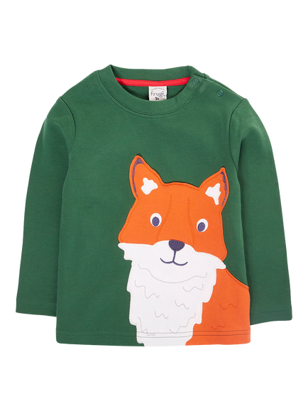 Frugi Kids' Long Sleeve Adventure Top, Forest/Multi, Forest/Multi