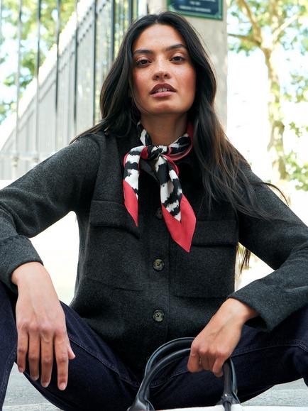 Ro&Zo Knitted Jacket, Grey, Grey