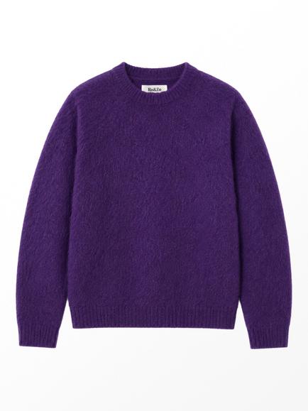 Ro&Zo Brushed Crew Neck Jumper, Purple - view 2, Purple
