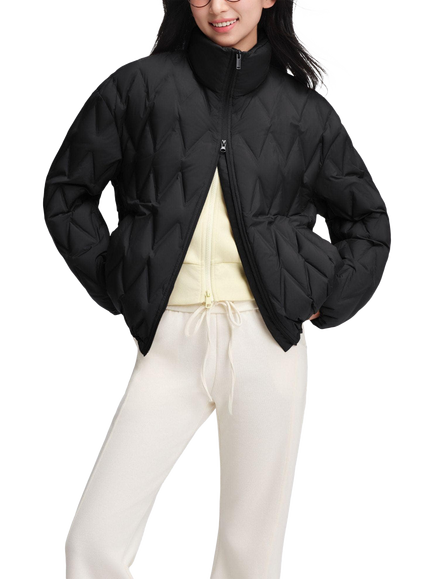 Bosideng Standing Collar Bonded Quilting Down Jacket, Midnight Sky