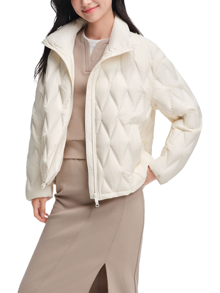 Bosideng Standing Collar Bonded Quilting Down Jacket - view 2, Sunshine Rice