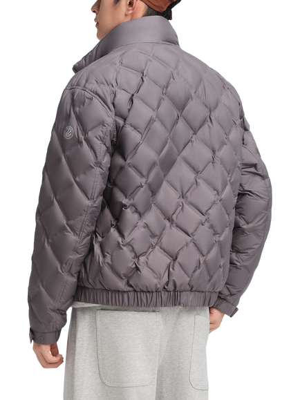 Bosideng Lightweight Stand Collar Down Padded Jacket, Storm Grey - view 2, Storm Grey