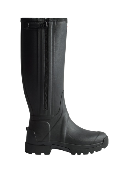 Hunter Balmoral Tall Zip-Up Tech Boots, Black, Black