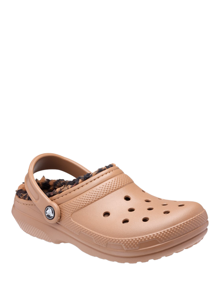 Crocs Classic Lined Clogs, Brown Multi - view 2, Brown Multi