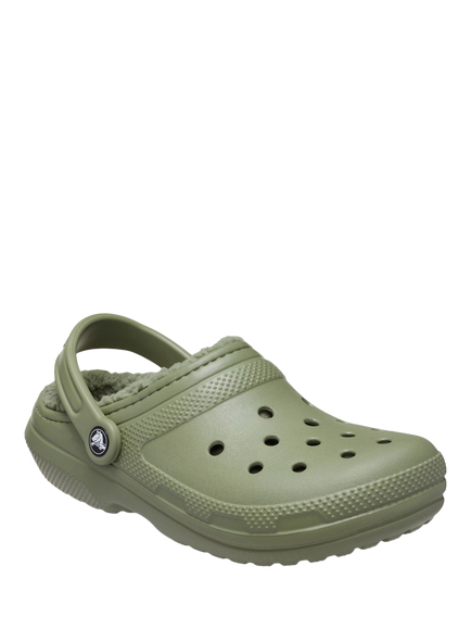 Crocs Classic Lined Clogs, Cargo Green - view 2, Cargo Green