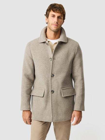 Rodd & Gunn Carswell Recycled Wool Blend Overcoat, Natural, Natural