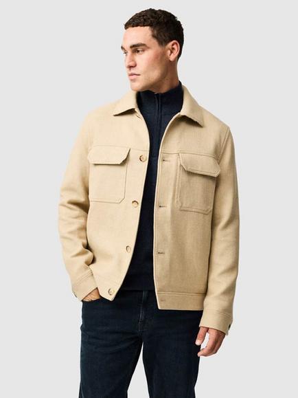 Rodd & Gunn Oates Canyon Trucker Jacket, Beige, Beige