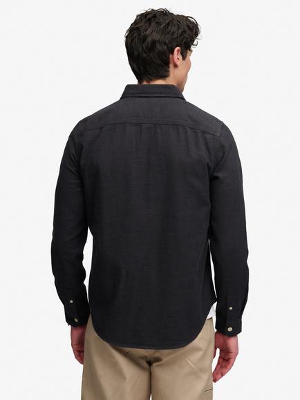 Superdry Cotton Herringbone Workwear Shirt, Black - view 2, Black