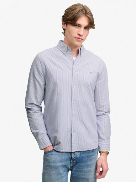 Superdry Cotton Preppy Oxford Long Sleeve Shirt, Lilac, Lilac