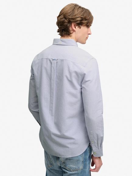 Superdry Cotton Preppy Oxford Long Sleeve Shirt, Lilac - view 2, Lilac