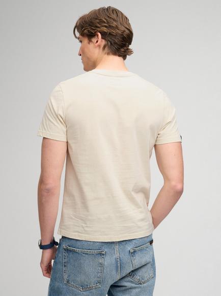 Superdry Cotton Gothic Varsity T-Shirt, Oatmeal - view 2, Oatmeal