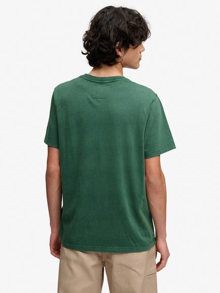 Superdry Cotton Vintage Script T-shirt, Boston Green - view 2, Boston Green