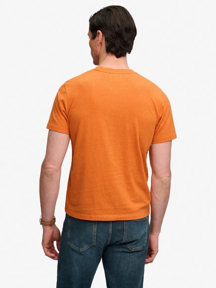Superdry Cotton Outdoor Stripe Logo Relaxed T-shirt, Orange Marl - view 2, Orange Marl