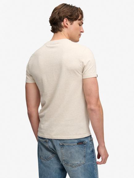 Superdry Cotton Essential Company Logo Embroidered T‑shirt, Cream - view 2, Cream