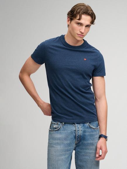 Superdry Cotton SD & Co Logo Embroidered T‑shirt, Sea Blue