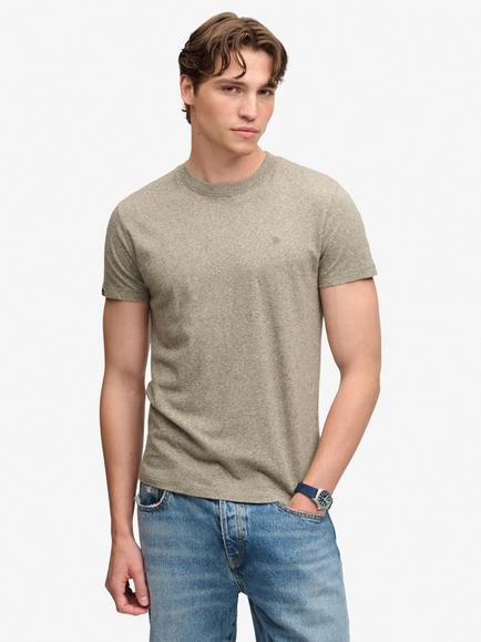 Superdry Cotton SD & Co Logo Embroidered T‑shirt, Olive Green Marl