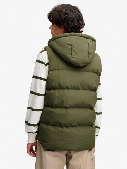 Superdry Hooded Short Everest Gilet, Washed Khaki - view 2, Washed Khaki