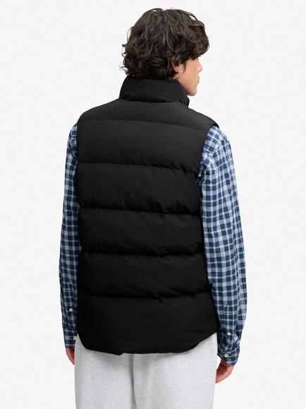 Superdry Non-Hooded Short Everest Gilet, Jet Black - view 2, Jet Black