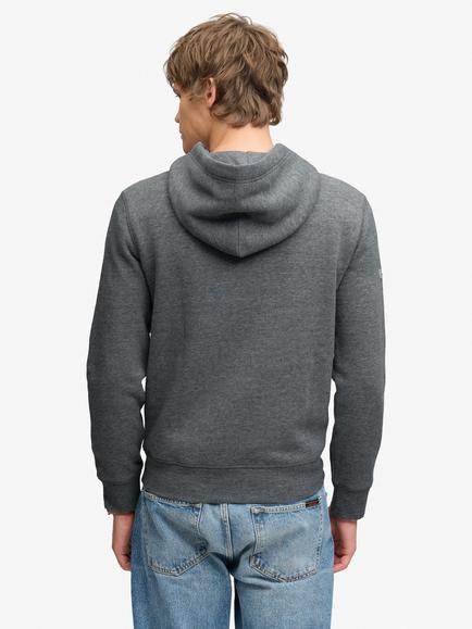 Superdry Cotton Blend Outdoors Stripe Logo Hoodie, Jetter Charcoal Grit - view 2, Jetter Charcoal Grit