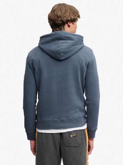 Superdry Cotton Rich Tonal Applique Hoodie, Richest Navy - view 2, Richest Navy