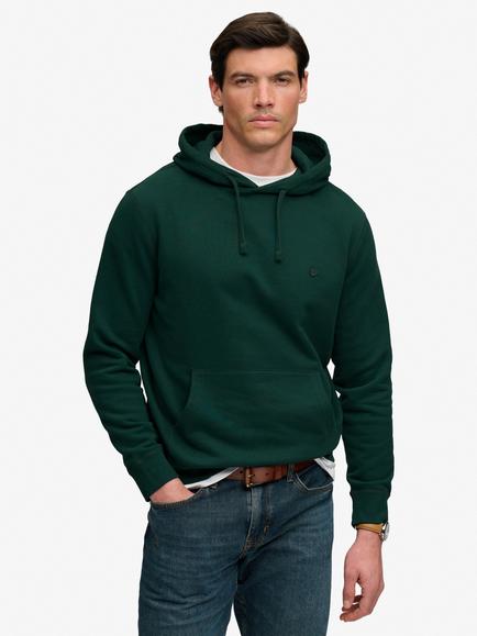 Superdry Cotton Blend Essential SD Co Logo Hoodie, Varsity Green