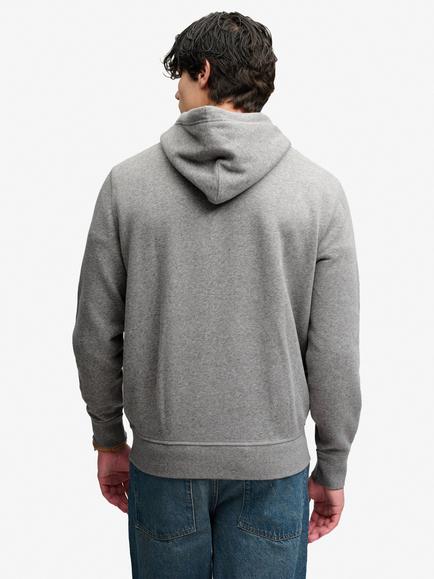 Superdry Cotton Blend Essential SD Co Logo Hoodie - view 2, Drk Vintage Gry Marl