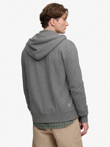 Superdry Cotton Blend Essential SD Co Logo Zip Hoodie - view 2, Drk Vintage Gry Marl