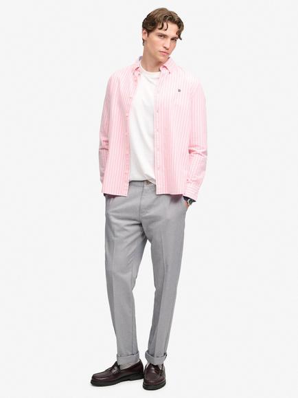 Superdry Cotton Premium Textured Regular Chinos, Textured Grey, Textured Grey