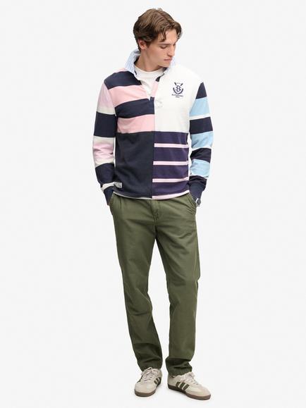 Superdry Tapered Washed Chinos, Chive Green