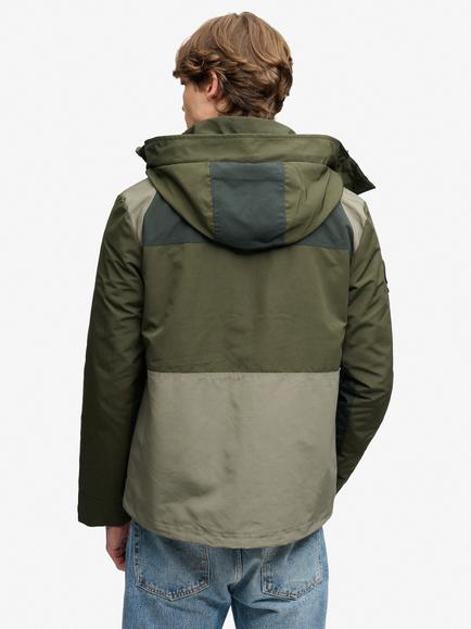 Superdry Colour Block Ultimate Windbreaker, Dark Trek Khaki - view 2, Dark Trek Khaki