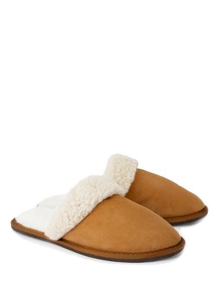 Celtic & Co. Sheepskin Mule Slippers, Burnt Honey - view 2, Burnt Honey