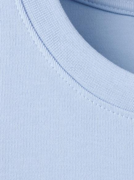 Mango Kids' Cotton Crew Neck Short Sleeve T-Shirt, Sky Blue - view 2, Sky Blue