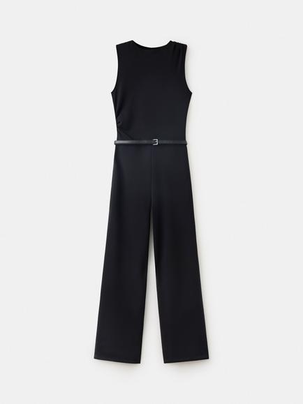 Mango Mono Lana Sleeveless Jumpsuit, Black, Black