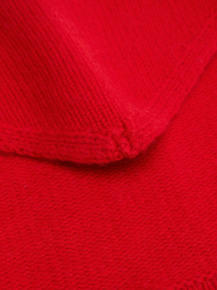 Mango Wool Blend with Cashmere Triangle Scarf, Red - view 2, Red