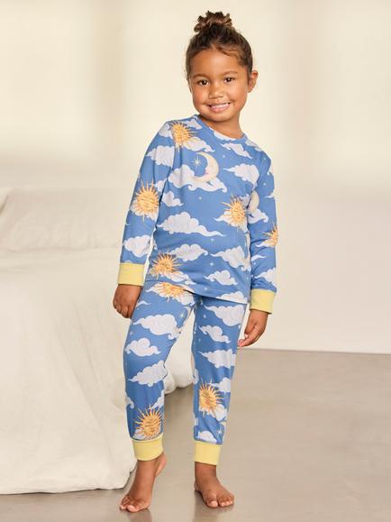 Chelsea Peers Kids' Dreamy Skies Pyjama Set, Blue, Blue