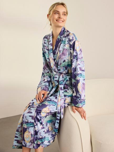 Chelsea Peers Dreamscape Kingdom Kimono Dressing Gown, Purple, Purple