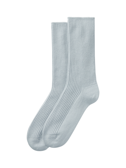 The White Company Pure Cashmere Bed Socks, Pale Blue, Pale Blue