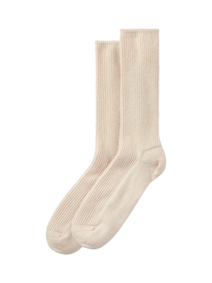 The White Company Pure Cashmere Bed Socks, Camel, Camel
